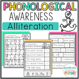 Summer Phonological Awareness Alliteration Worksheets