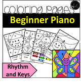 Summer Piano Coloring Pages: Beginner Piano, Music lessons