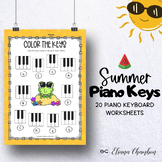 Summer - Piano keyboard Worksheets - Music Activity