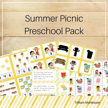 Preview of Summer Picnic Theme Preschool and PreK Skills