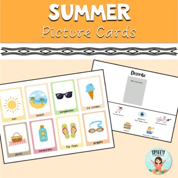 Summer Picture Cards: describing, comparing & contrasting, visuals, speech