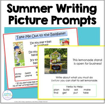 Summer Picture Prompts for Writing by Primary Inspiration by Linda Nelson