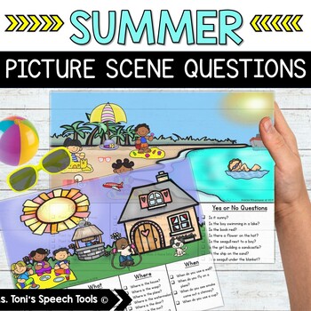 Summer Picture Scene Question Mats | Speech Therapy Question Prompts