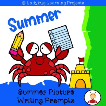 Preview of Summer Picture Writing Prompts Kindergarten-2nd Grade--Ladybug Learning Projects