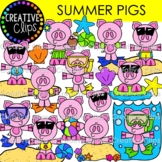 Summer Pigs Clipart {Summer Clipart}