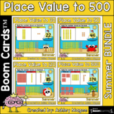 Summer Place Value Boom Card Bundle - To 30, 50, 120, and 500
