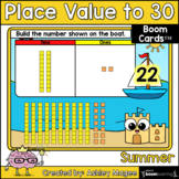 Summer Place Value to 30 Boom Cards - Digital Distance Learning