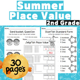 Summer Place Value worksheet for 2nd grade Hundreds Tens and Ones