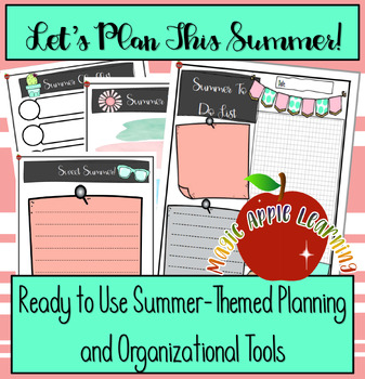 Preview of Summer Planning and Organizational Printables