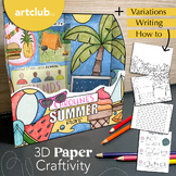 Summer Plans 3D Paper Craft Activity | Low No Prep | 2nd 3