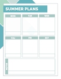 Summer Plans Printable [FREE]