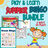 Summer Play & Learn Bingo Bundle: Learn About Hawaii & The