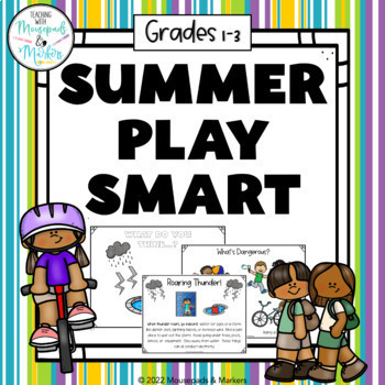 Preview of 1st Grade Summer Safety Awareness: Safety Signs, Posters, Writing, and Sorting
