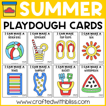 Summer Playdough Mats Fine Motor - Montessori Nature Printables