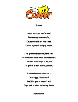 Preview of Summer Poem