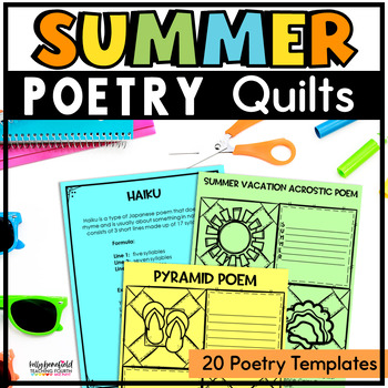 Preview of Summer Types of Poetry Worksheets Haiku Acrostic 5 Senses Poem Project