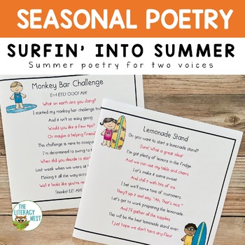 Preview of Summer Poems for Fluency Practice