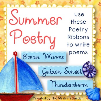 Summer Poetry: 66 Poetry Prompt Ribbons by The Writer's Garden | TpT