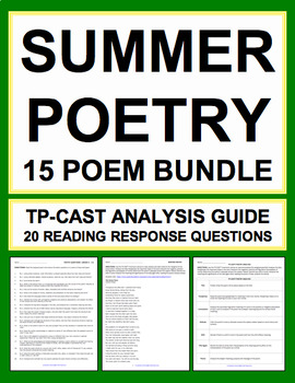 Preview of Summer Poetry: Summer Reading Assignments