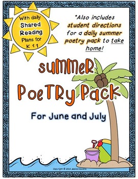 Preview of Summer Poetry Pack ~ w/ daily Shared Reading Plans {Common Core Aligned}