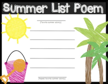Summer Poetry Packet by SMARTinFirst | TPT