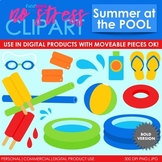 Summer Pool Clip Art Bold Set (Digital Use Ok!)