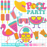 Summer Pool party clipart