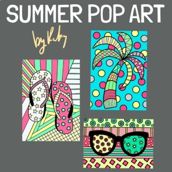 Preview of Summer Pop-Art Coloring Pages