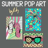 Summer Pop-Art Coloring Pages