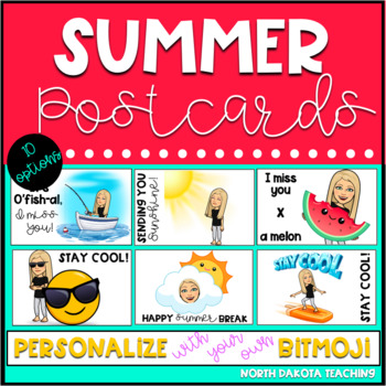 Summer Postcards to Send to Students by North Dakota Teaching | TpT