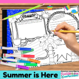 End of the Year Activity : Summer : Doodle Style Writing O