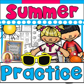 Preview of Summer Practice Packet (Kindergarten to First) Math, Reading, Writing, & More!