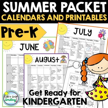 Summer Packet For Getting Ready For Kindergarten Worksheets Teaching Resources Tpt