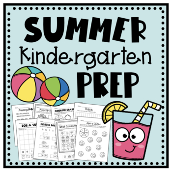 Preview of Summer Pre-K or Preschool Packet- Get Ready for Kindergarten- PRINT & GO!