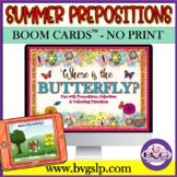 Summer Prepositions, Following Directions BOOM CARDS Where