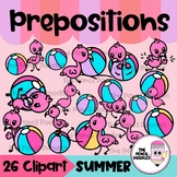 Summer Clipart Prepositions Positional Words Flamingo - Pr