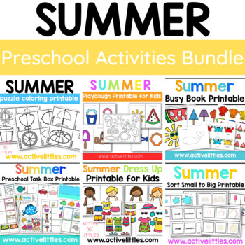 Preview of Summer Preschool Activities Bundle