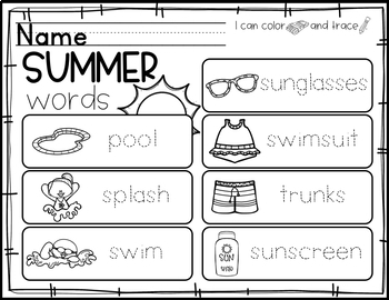 summer theme activities for preschool pre k and