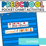 Summer Pocket Chart Activities for Preschool and Kindergarten