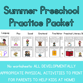 Summer Preschool Practice of Activities (No printed worksh