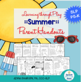 Summer Preschool Speech and Language Packet: Learning Through Play