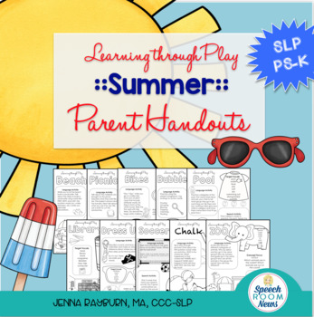 Preview of Summer Preschool Speech and Language Packet: Learning Through Play
