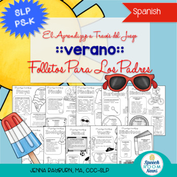 Preview of Summer Preschool Speech and Language Packet: SPANISH