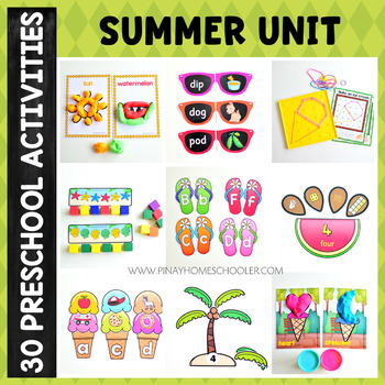 Summer Preschool Unit (Math and Literacy Centers) by Pinay Homeschooler ...