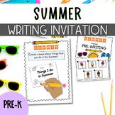 Summer Preschool Writing Invitations for the Writing Center