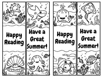 Free printable summer bookmarks to color - Cobberson + Co.