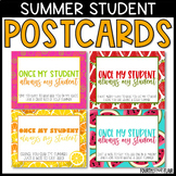 Summer Printable Student Postcards