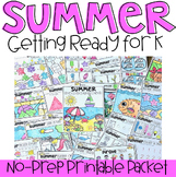 Preview of Summer Printables Getting Ready for Kindergarten | Preschool Review