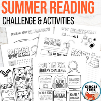 Preview of Prevent Summer Slide -send home packet with library challenge, worksheets, games