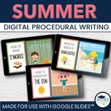 Summer Procedure Writing Google Slides™ - S'mores, Sandcas